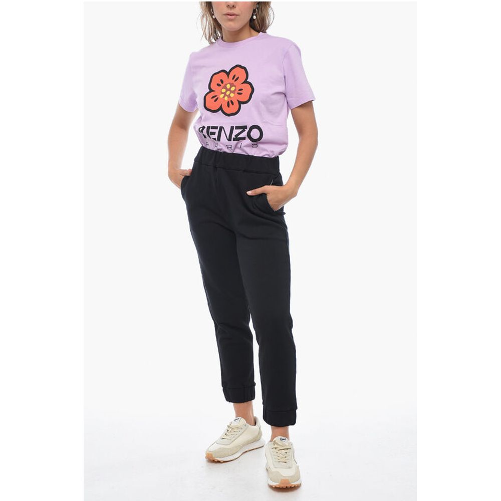 Fabiana Filippi Brushed Cotton Sweatpants with Rhinestoned Detail