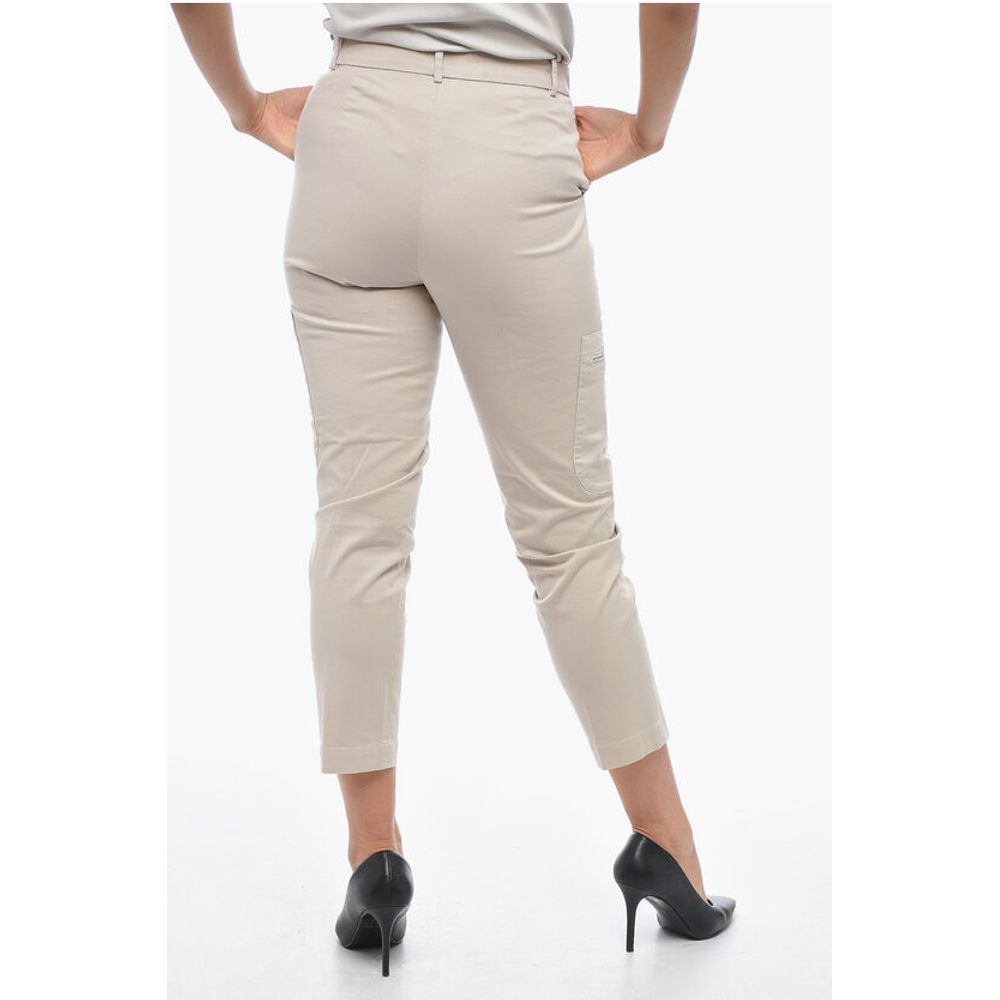 Fabiana Filippi Cropped Fit Stretch Cotton Cargo Pants