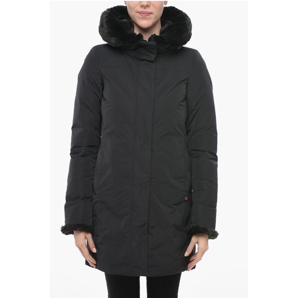 Woolrich Padded LUXURY BOULDER Coat with Faux Fur