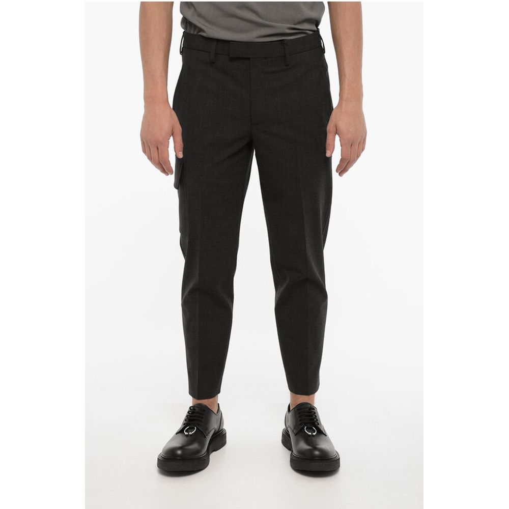 Neil Barrett Virgin Wool Blend Skinny Fit Cargo Pants