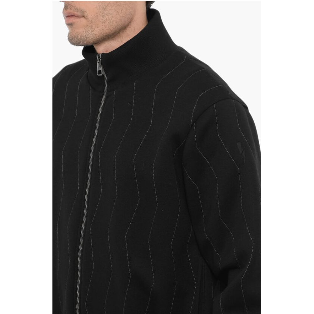 Neil Barrett Embroidered Slim Fit Sweatshirt with Zip Closure
