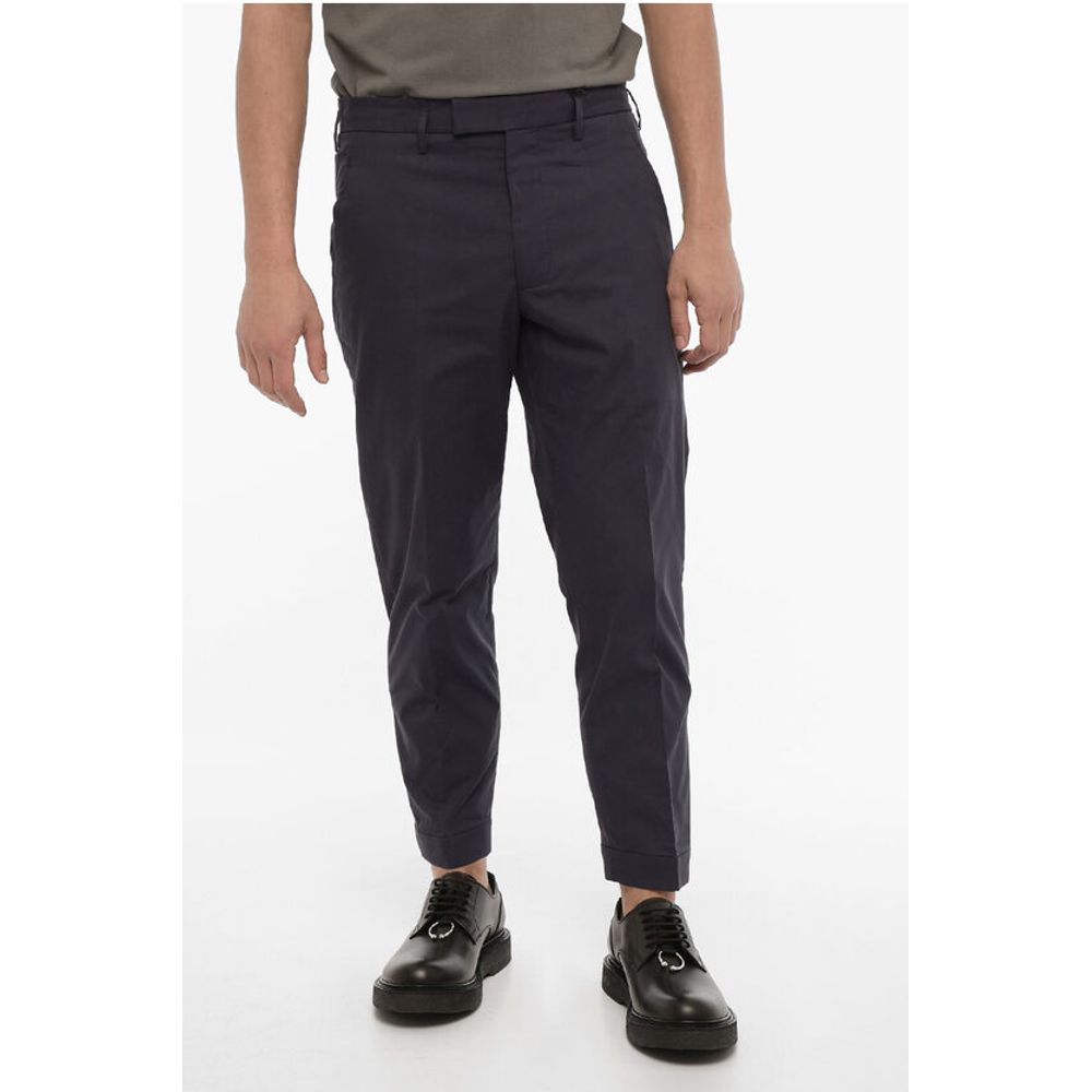Neil Barrett Slim Fit Cotton Blend Pants with Adjustable ankle