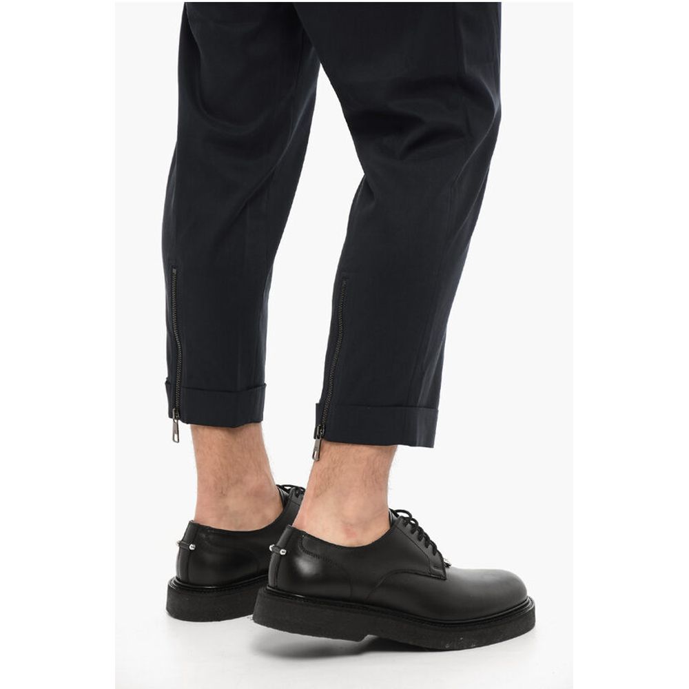 Neil Barrett Cropped Fit Chinos Pants with Zipped Hem