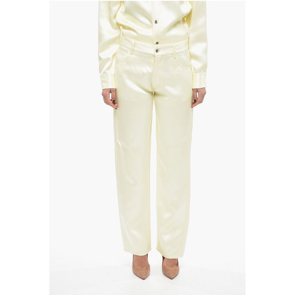 Bottega Veneta Viscose and Silk Blend Pants with Loose Fit