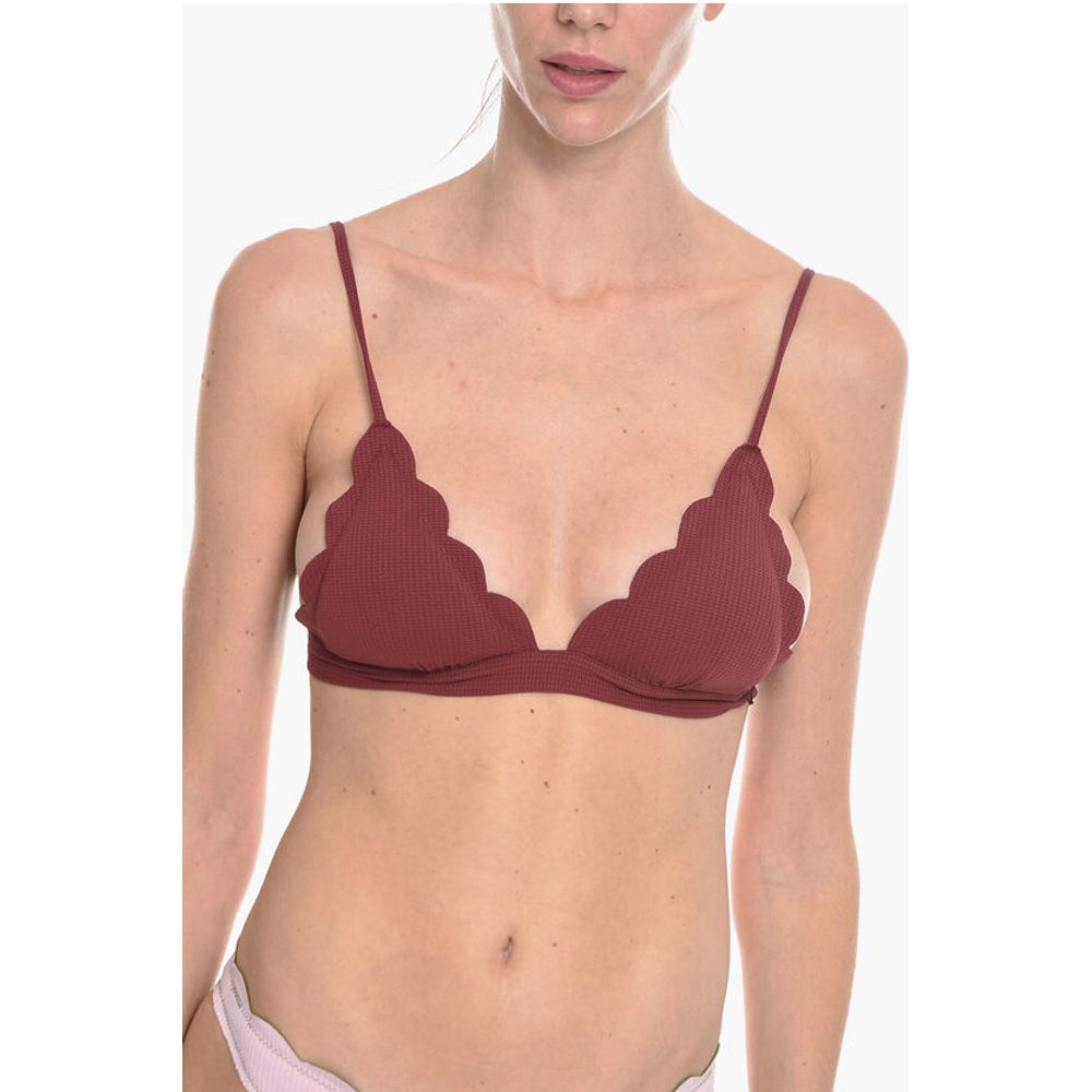 Marysia Triangle SANTA CLARA Bikini Top with Scalloped Edge