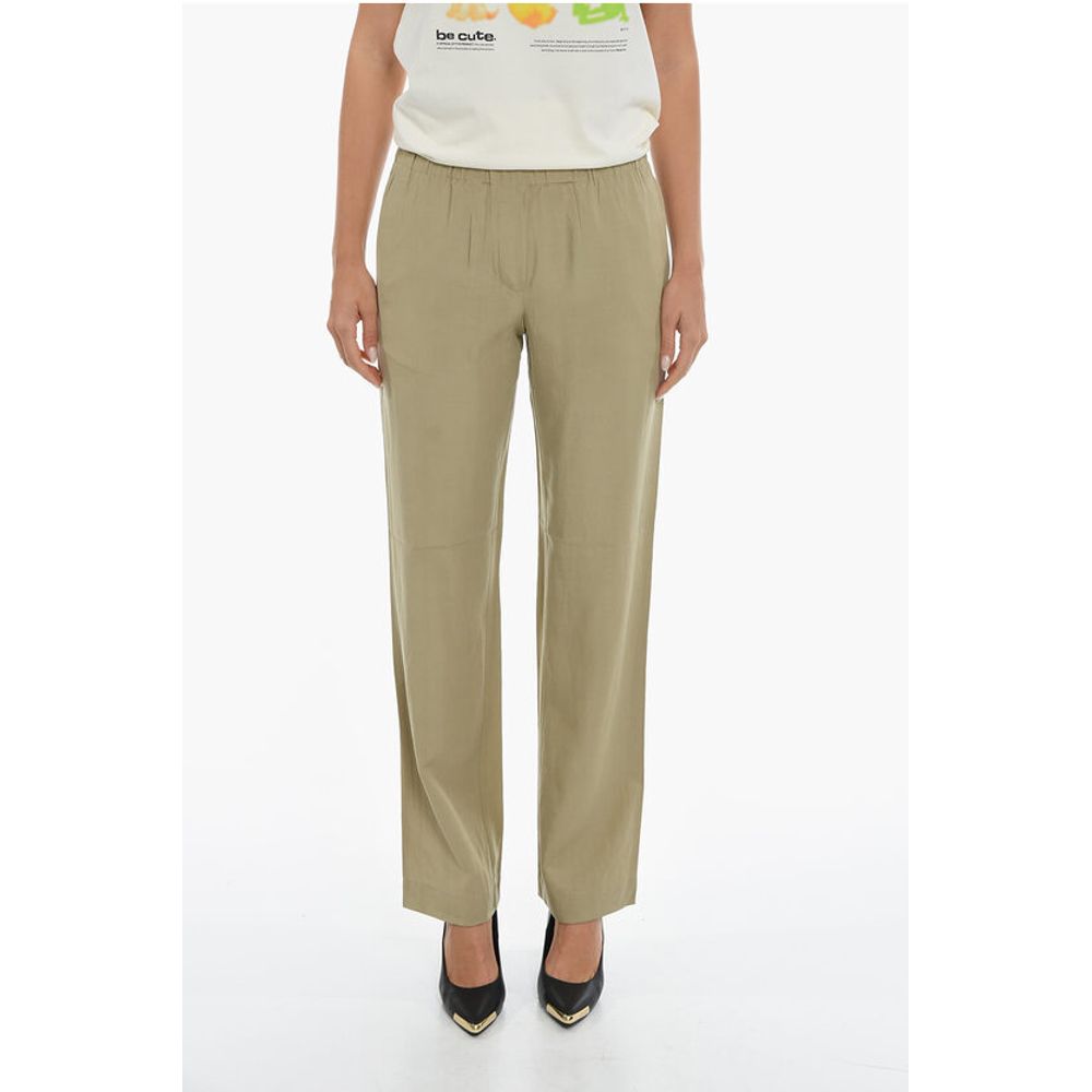 Samsoe Samsoe Solid Color HOYS Pants with Drawstring Waist