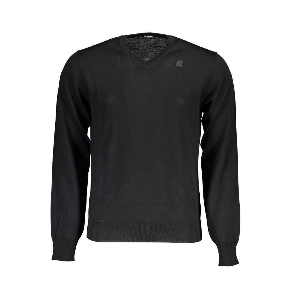 K-WAY Black Wool Men Sweater
