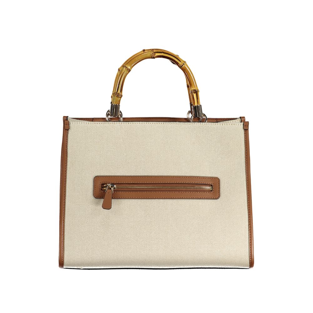 Τσάντα Guess Jeans Beige βαμβακερή