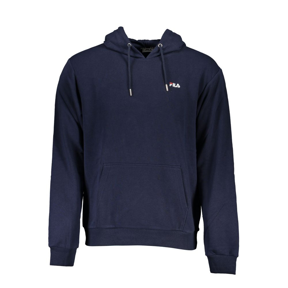 Φούτερ Fila Blue Cotton Blend με κουκούλα