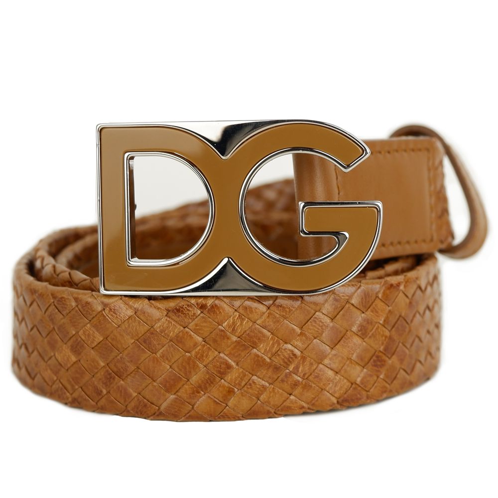 Dolce & Gabbana Brown Calfskin Belt