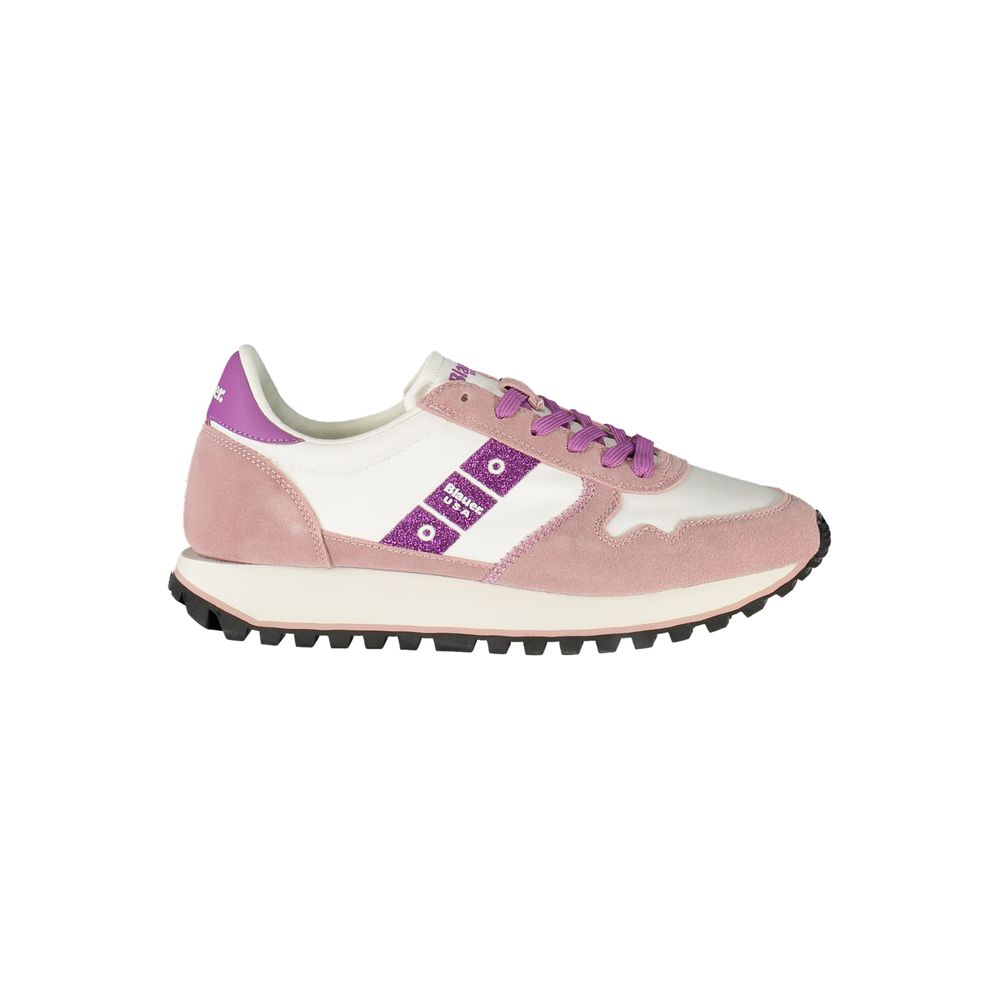 Blauer White Leather Women Sneaker