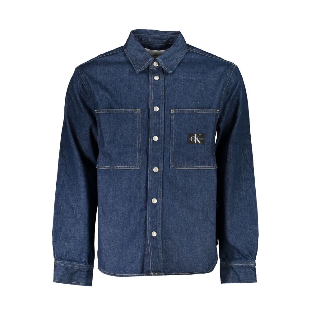 Τζιν μπουφάν Calvin Klein Classic Blue Cotton