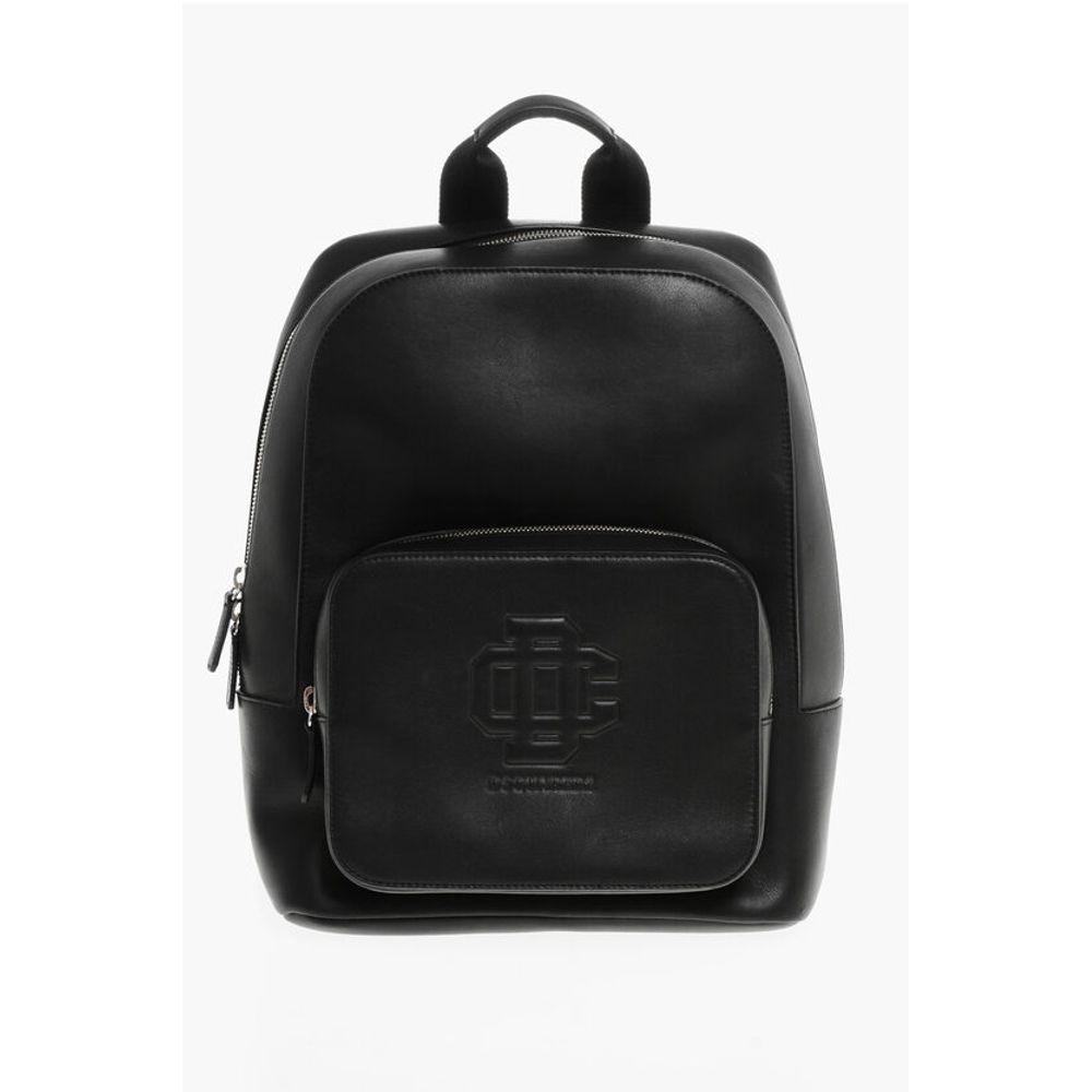 Dsquared² Leather Backpack with Embossed Logo