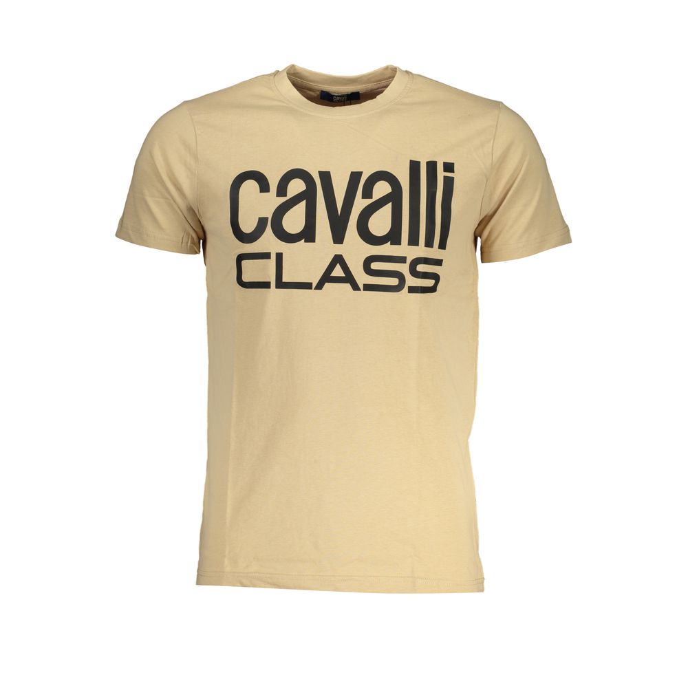 Μπλουζάκι Cavalli Class Μπεζ βαμβακερό