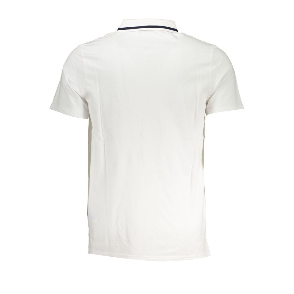 Fila Sleek λευκό βαμβακερό πόλο με τόνους αντίθεσης