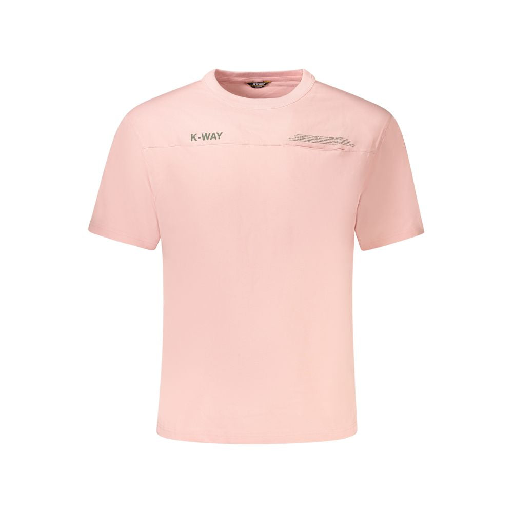 Ανδρικό μπλουζάκι K-WAY Pink Cotton