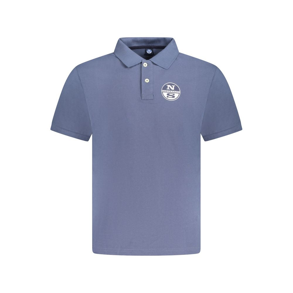 Ανδρικό μπλουζάκι πόλο North Sails Blue Cotton