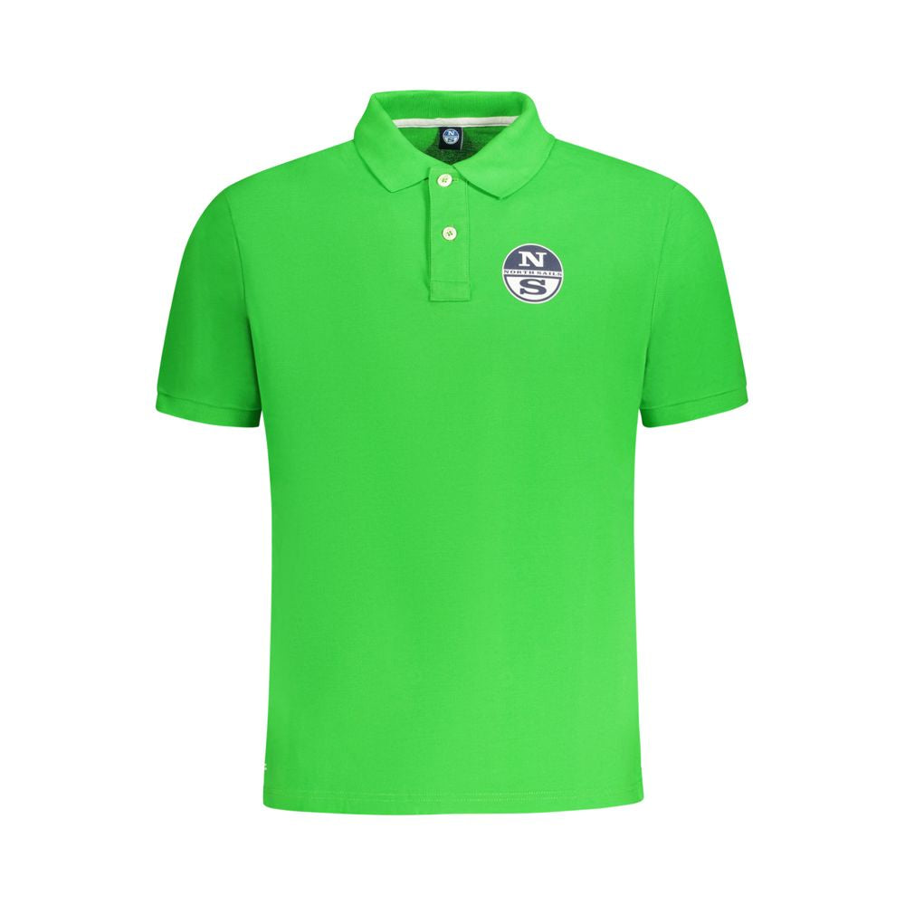 Ανδρικό μπλουζάκι πόλο North Sails Green Cotton