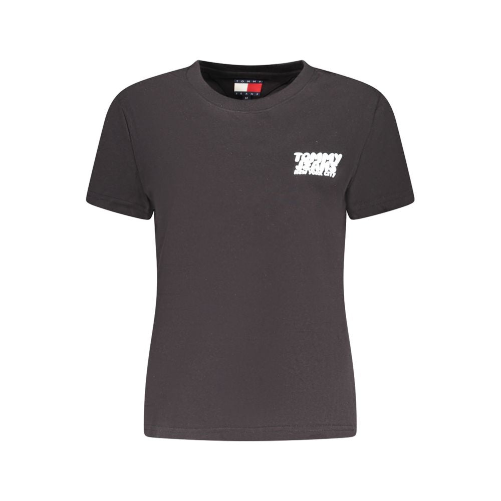 Tommy Hilfiger Black Cotton Women T-Shirt