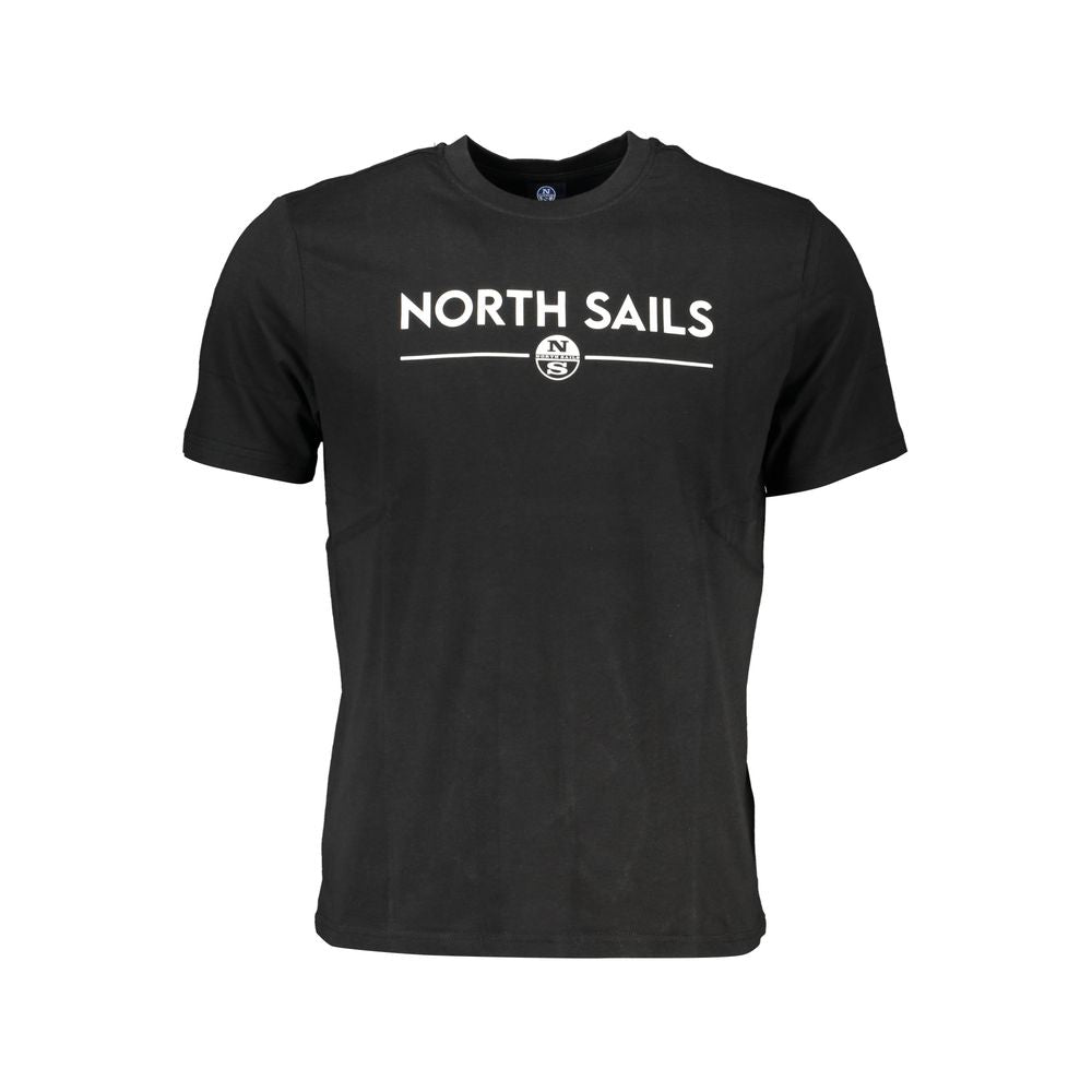 Μπλουζάκι North Sails μαύρο βαμβακερό