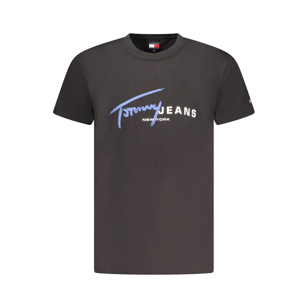 Tommy Hilfiger Black Cotton Men T-Shirt