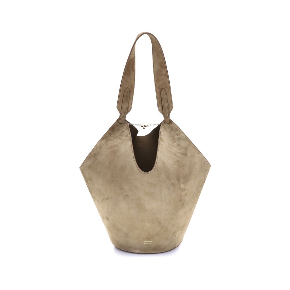 Khaite Lotus small Suede Shoulder Bag