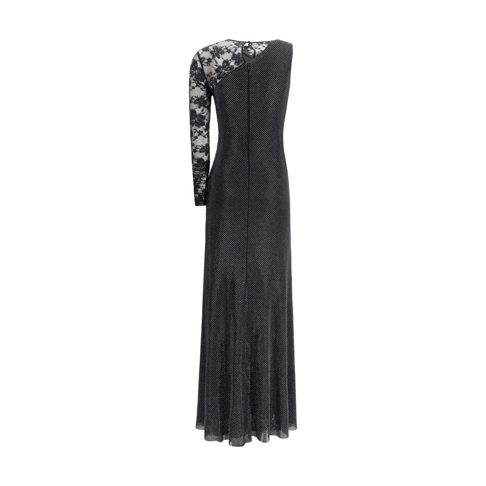 Self-Portrait Lace and rhinestone long Dress