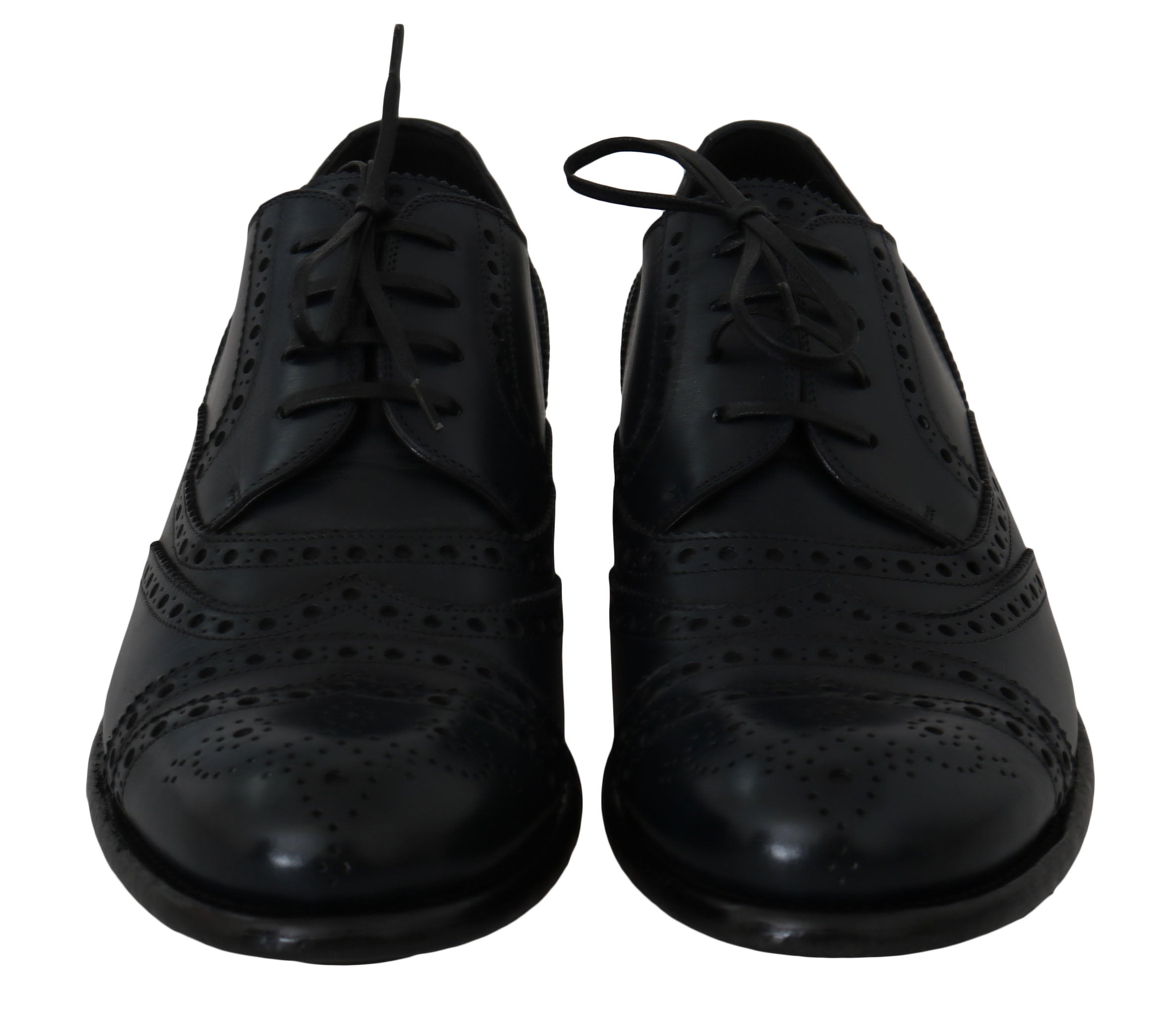 Dolce &amp; Gabbana Κομψά, μπλε δερμάτινα παπούτσια Derby με μύτη