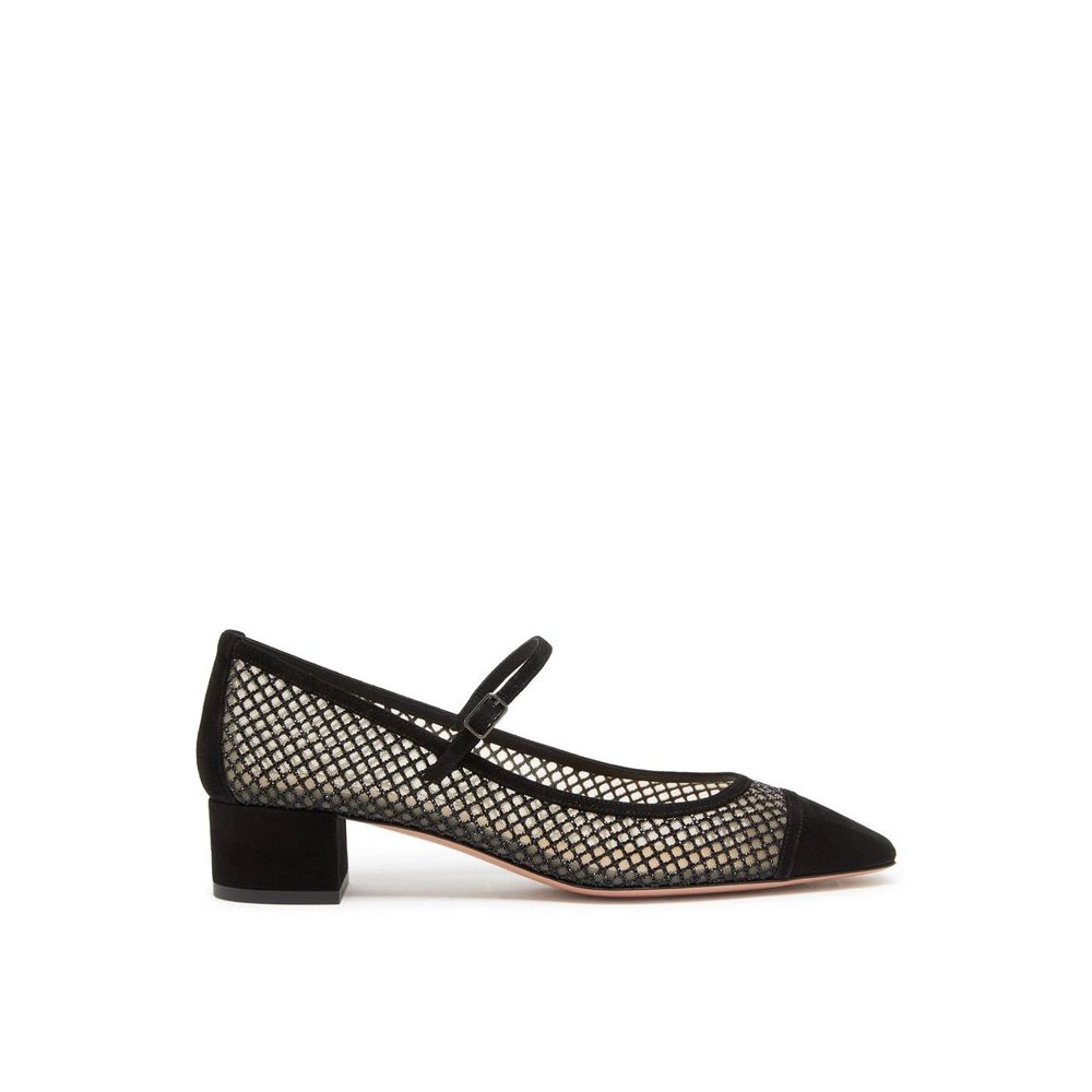 Aquazzura Mayor Crystals Mesh Pumps 35