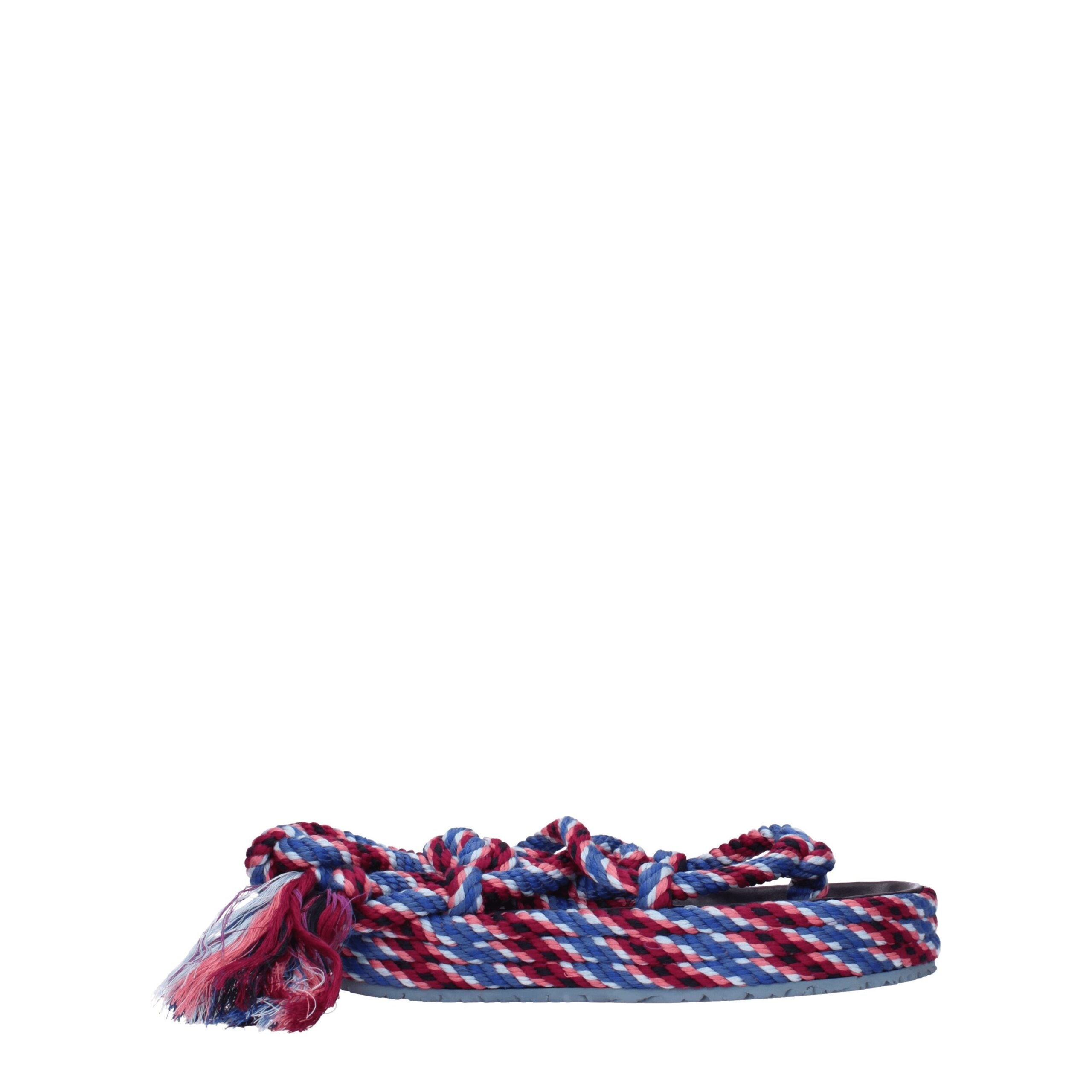 Isabel Marant Blue Fabric Flat Sandals