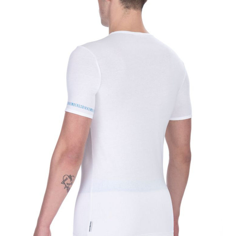 Bikkembergs White Cotton Men's T-Shirt