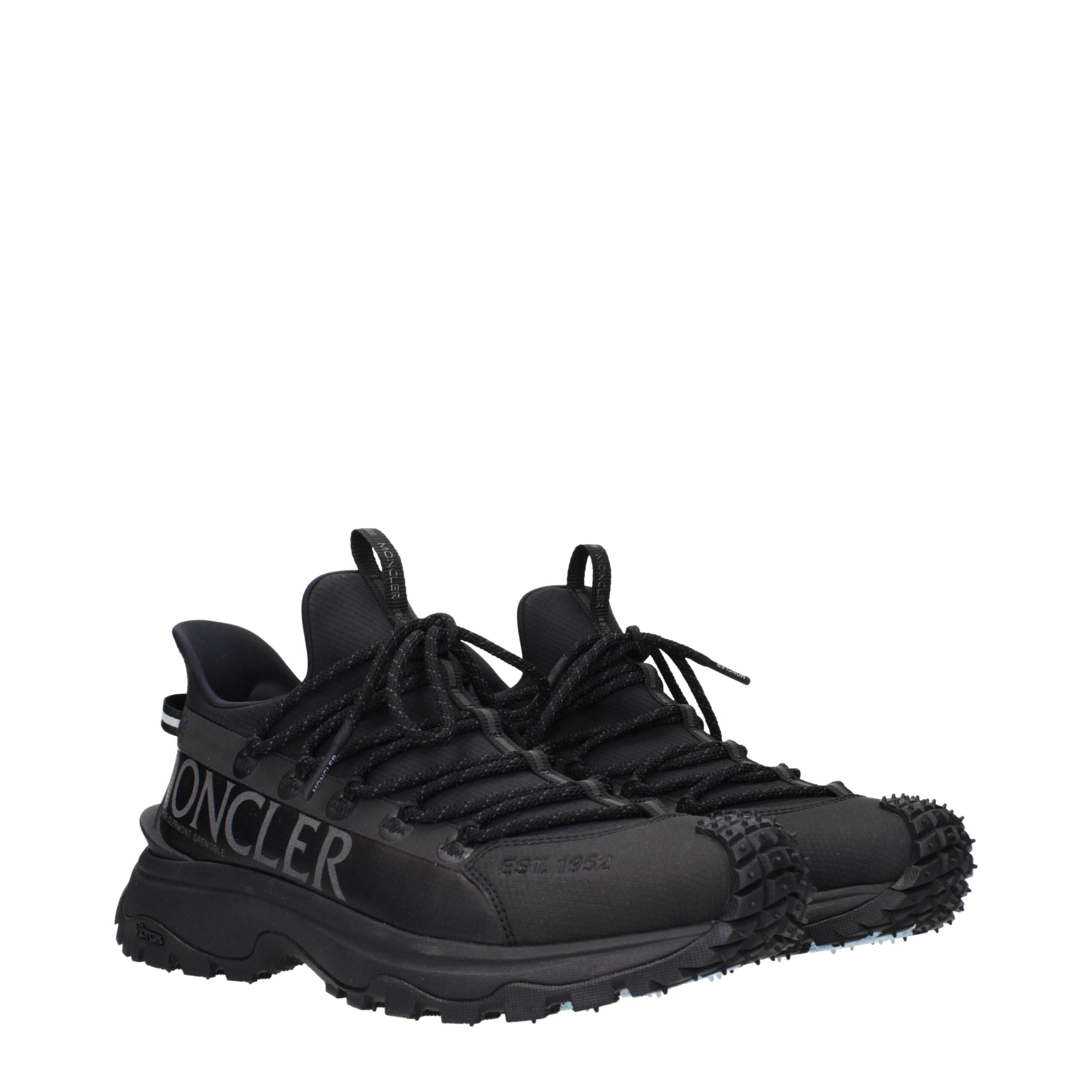 Moncler Black Fabric Athletic Sneakers