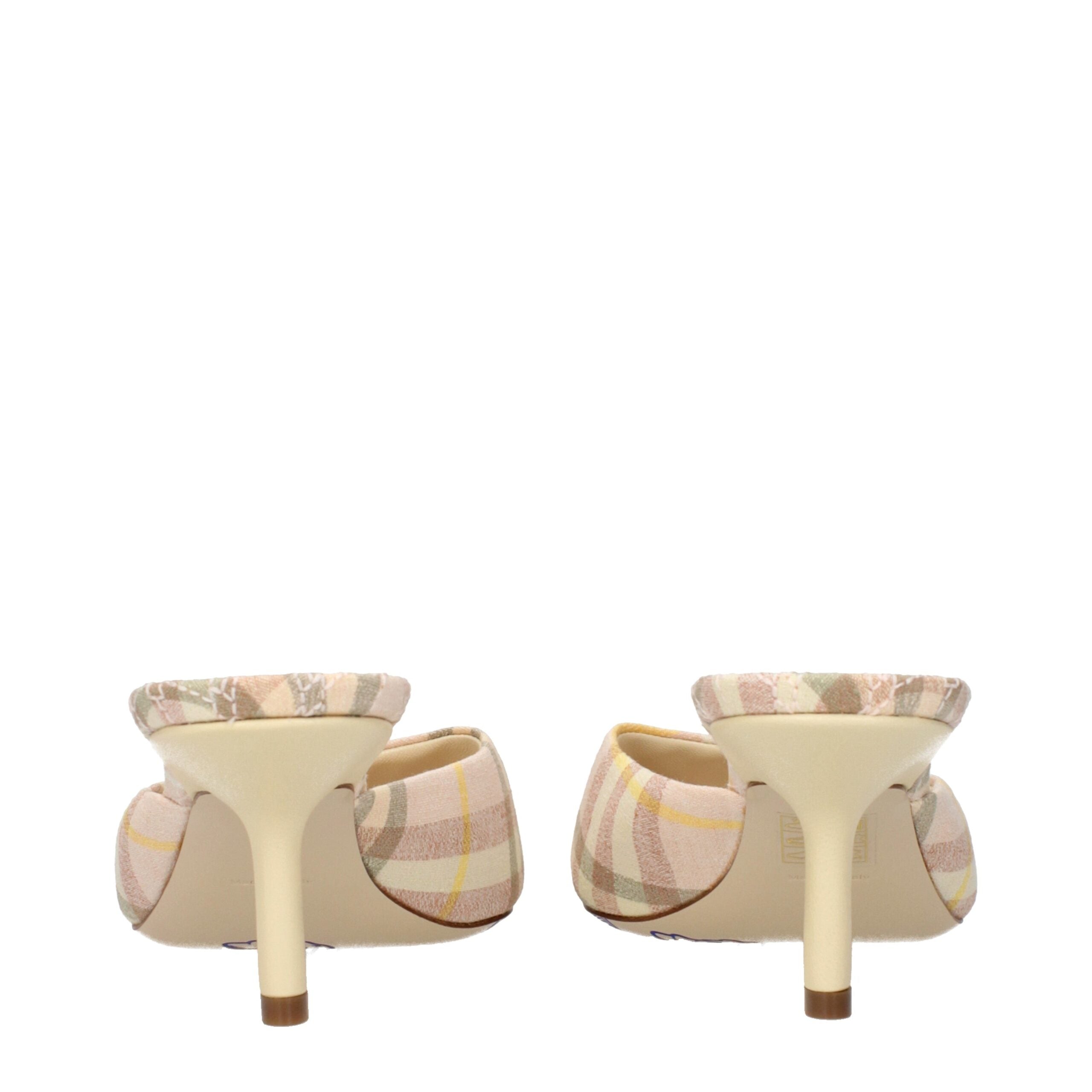 Burberry Pink Fabric Stiletto Heel Sandals