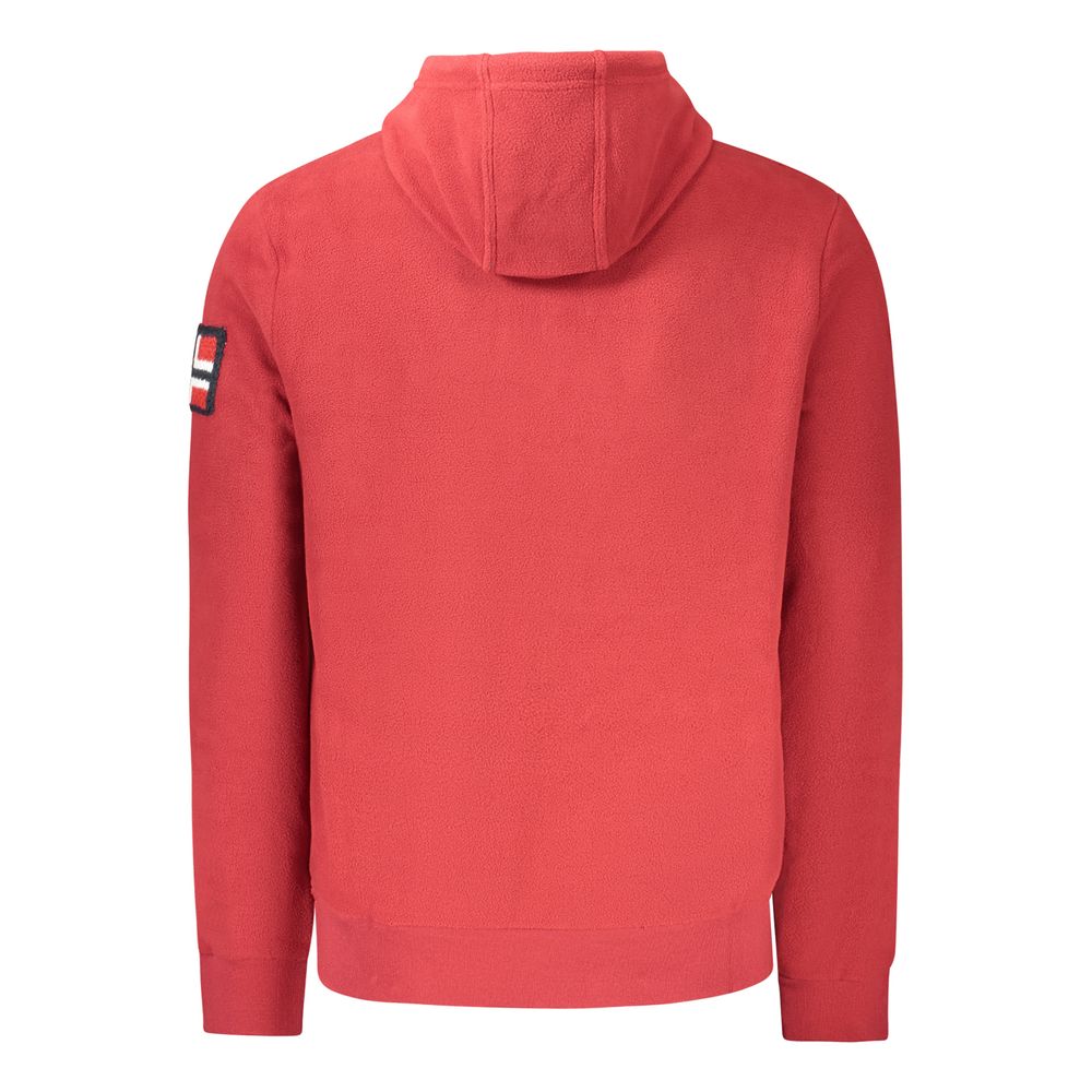 Norway 1963 Red Polyester Men's Hooded Sweater
