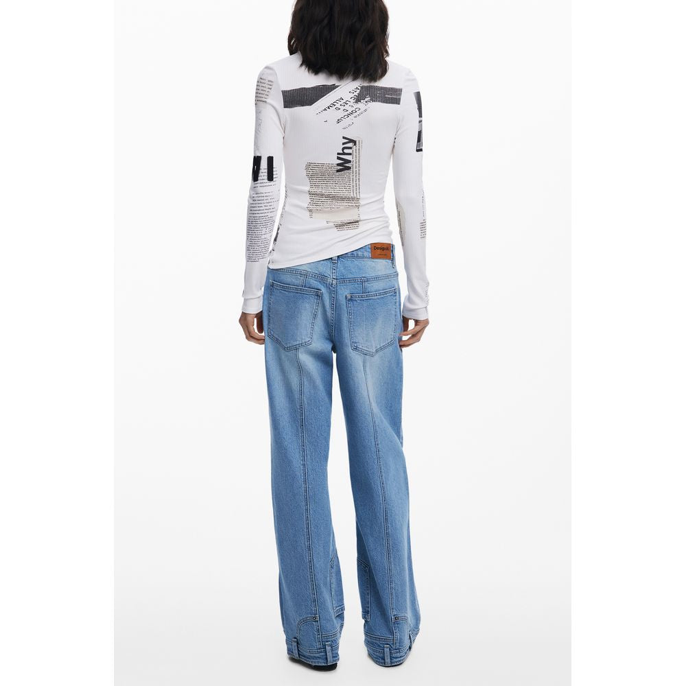 Desigual White Elastane Women Top