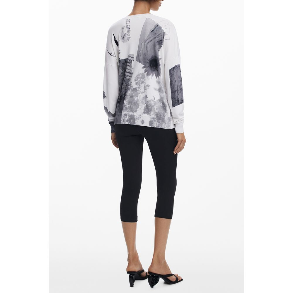 Desigual White Viscose Women Sweater