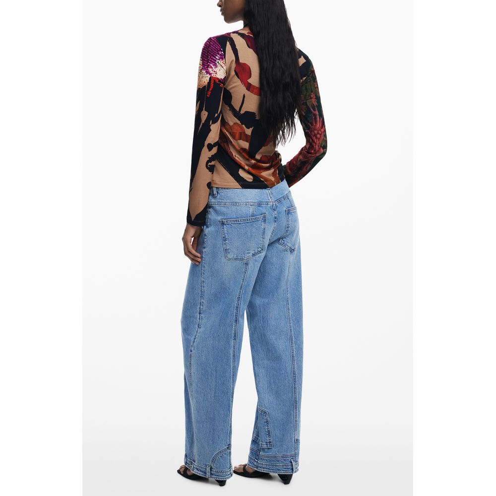 Desigual Brown Elastane Women Top