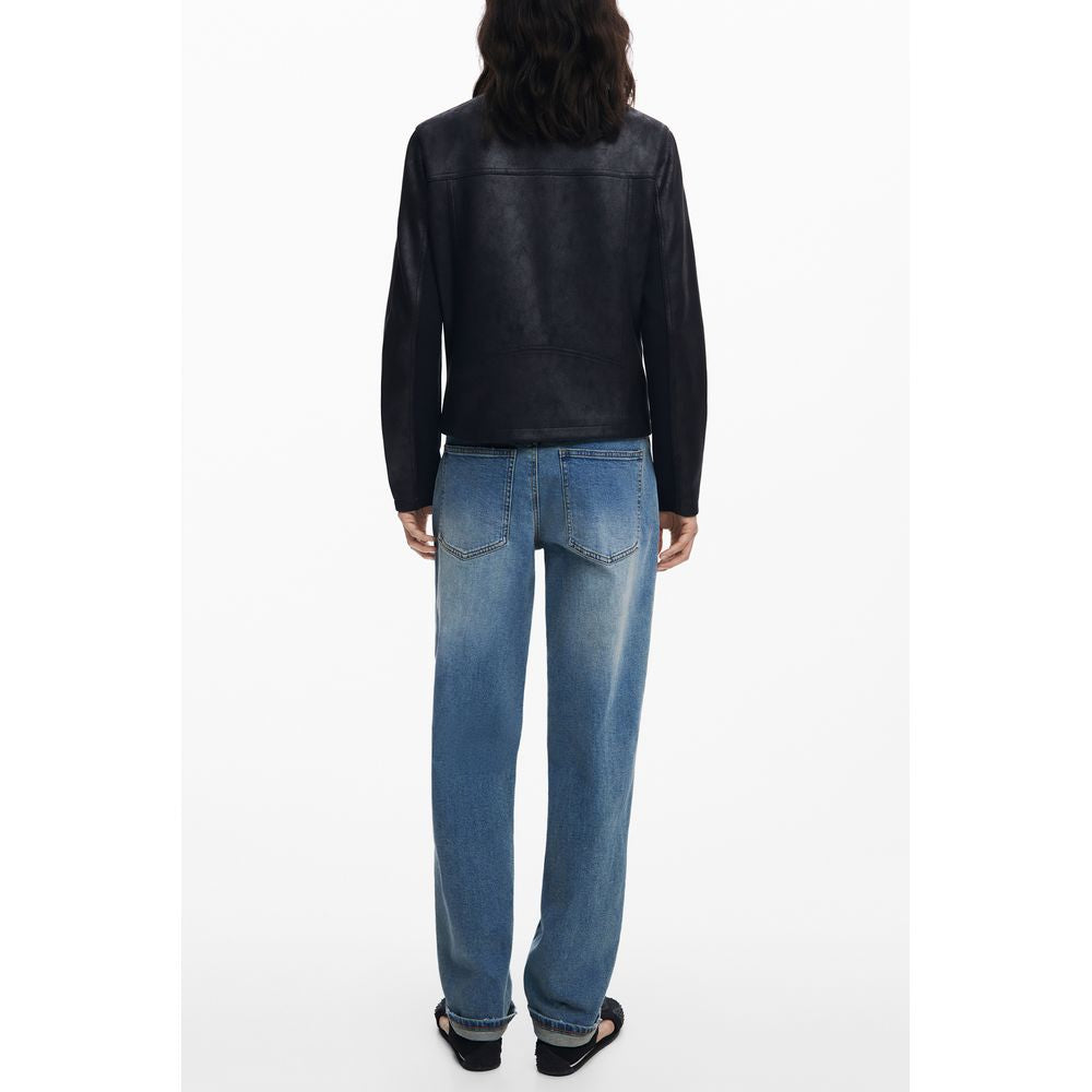 Desigual Black Polyester Jackets & Coat