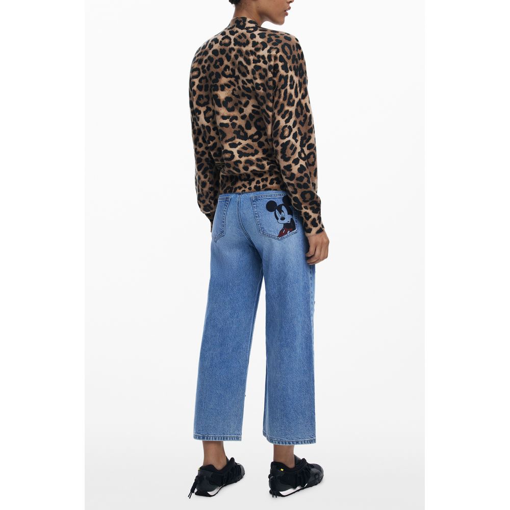 Desigual Brown Elastane Sweater