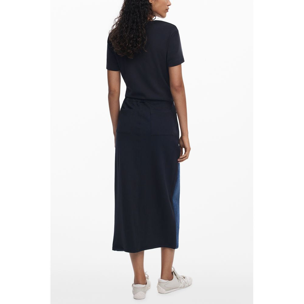 Desigual Blue Cotton Skirt