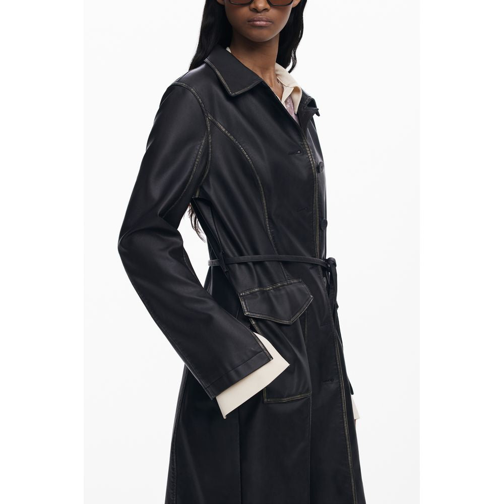 Desigual Black Polyethylene Jackets & Coat