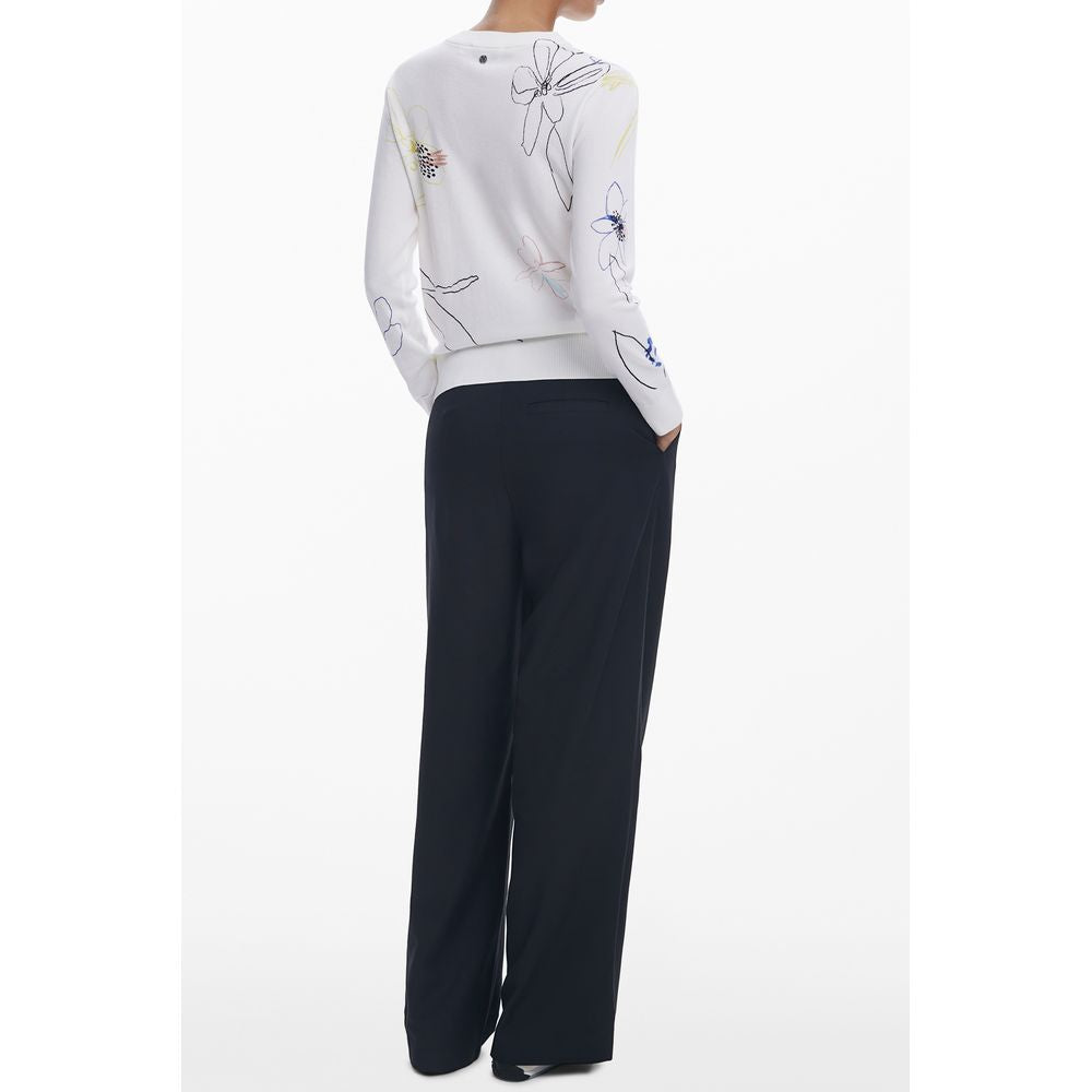 Desigual White Viscose Sweater