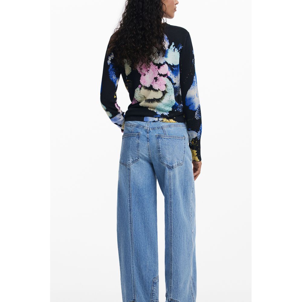 Desigual Black Linen Sweater