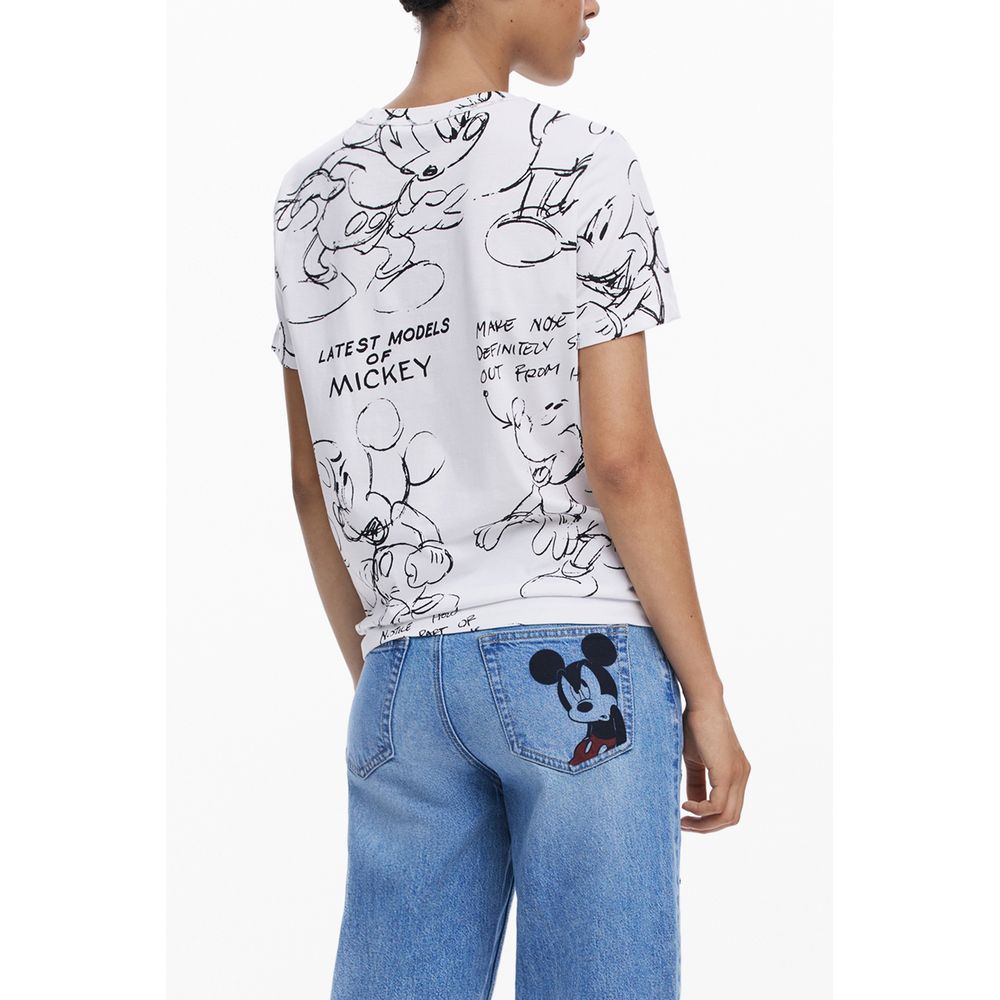 Desigual White Cotton Tops & T-Shirt