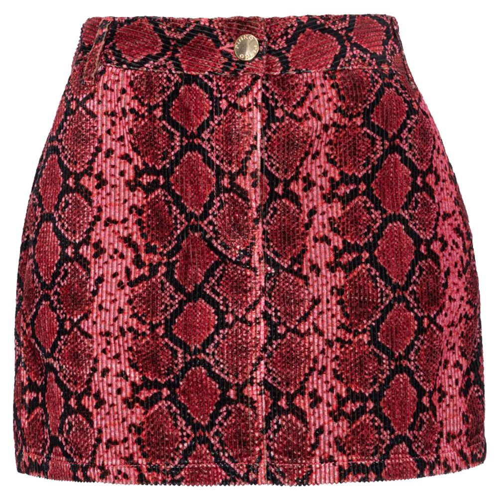 PINKO Red Cotton Skirt