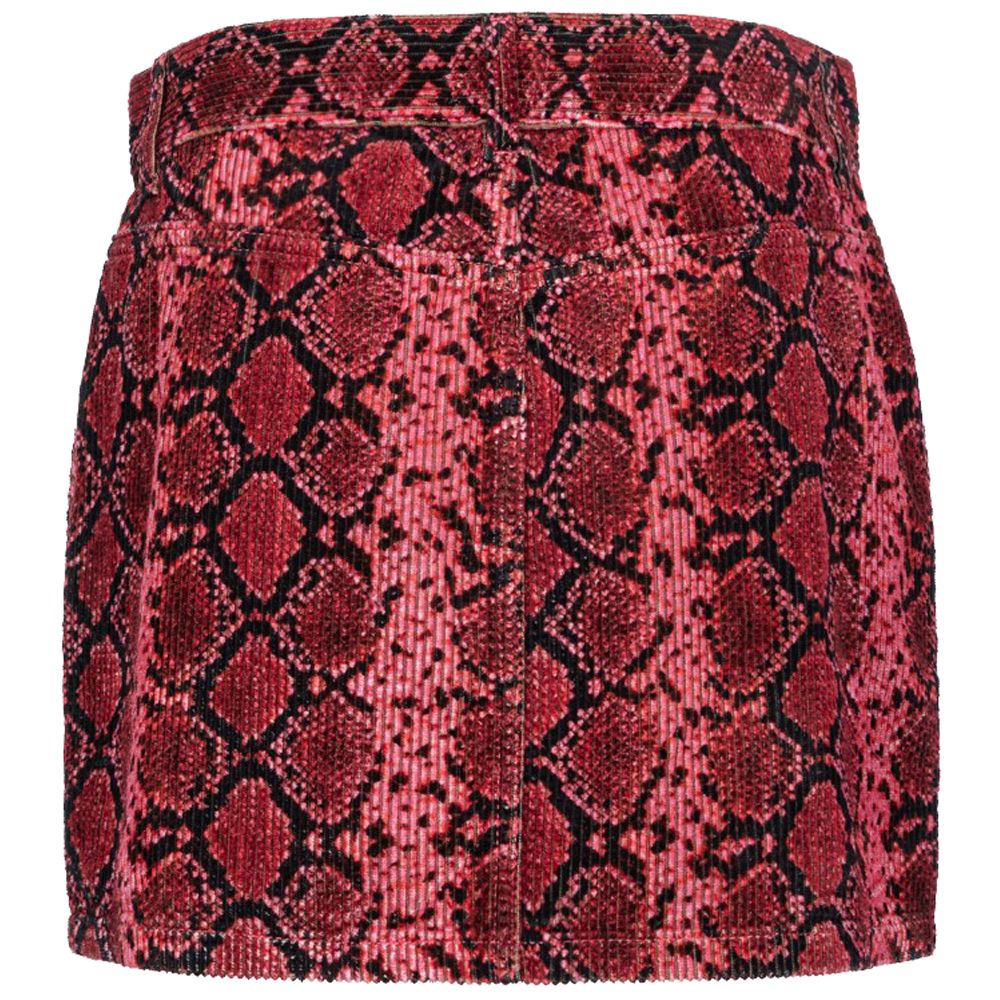 PINKO Red Cotton Skirt