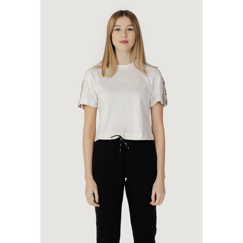 Guess Active Cream Cotton T-Shirt