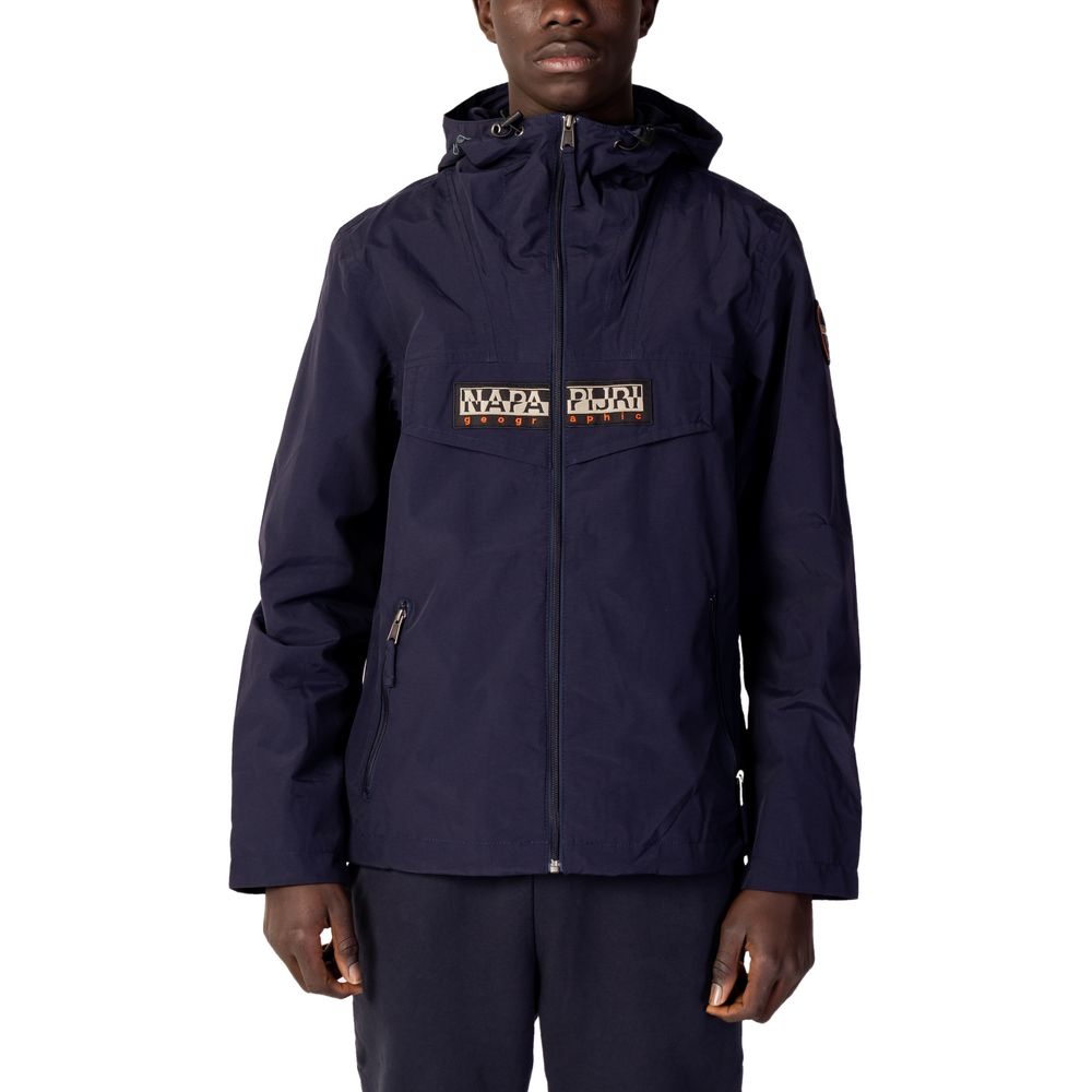 Napapijri Blue Polyester Shell Jacket
