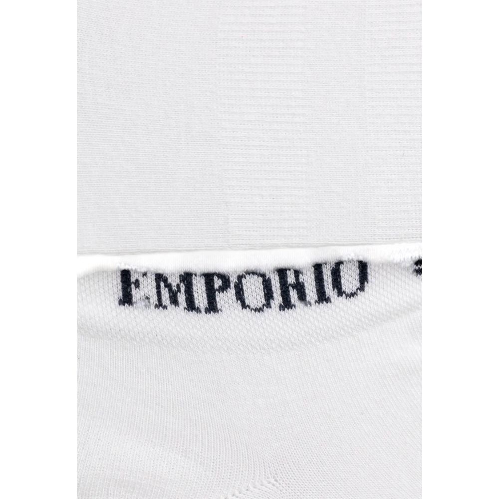 Emporio Armani Underwear White Cotton Socks
