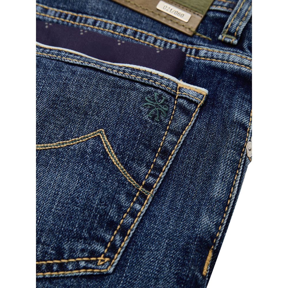 Jacob Cohen Blue Cotton Skinny Jeans